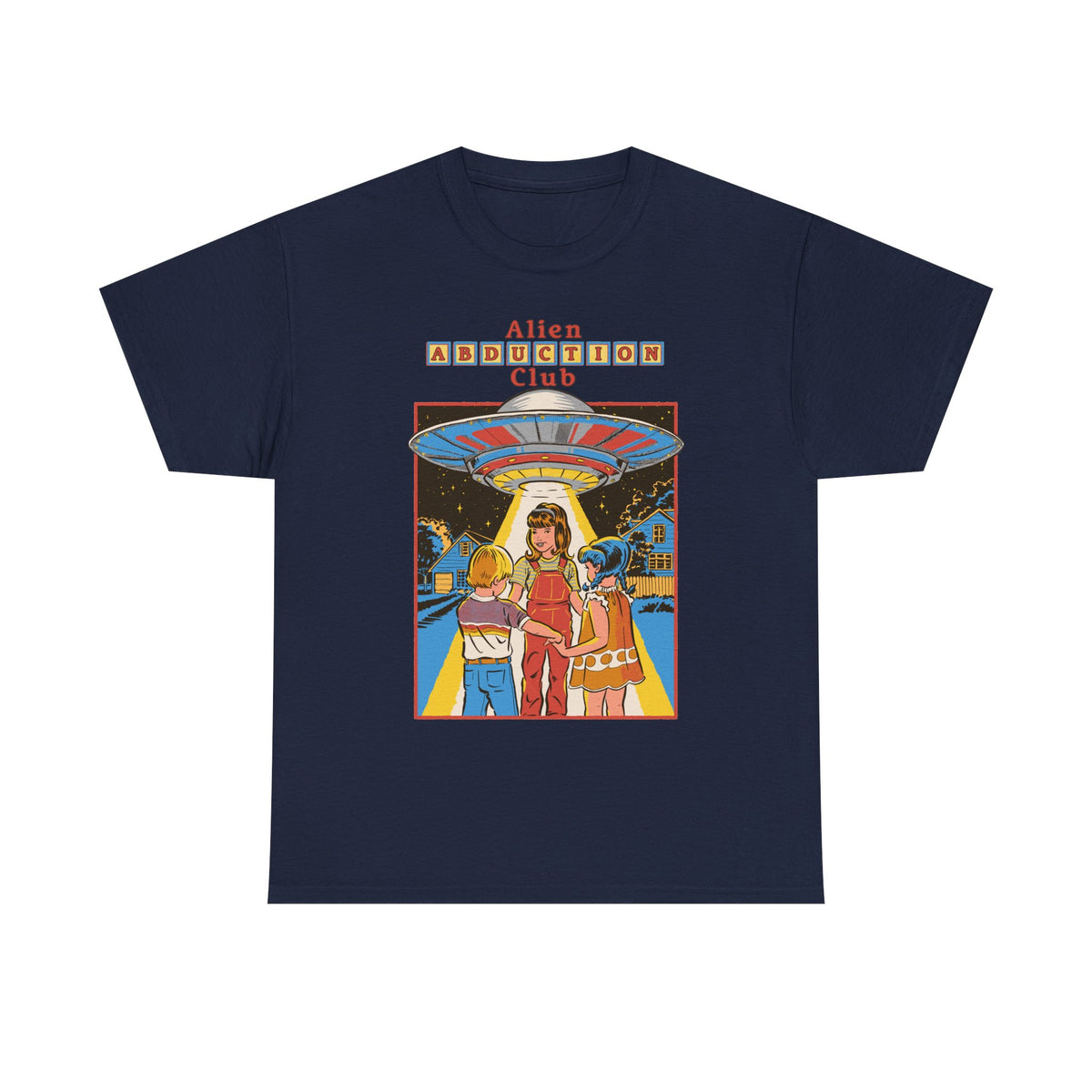 Alien Abduction Club Graphic Tee — Retro UFO Sci‑Fi T-Shirt