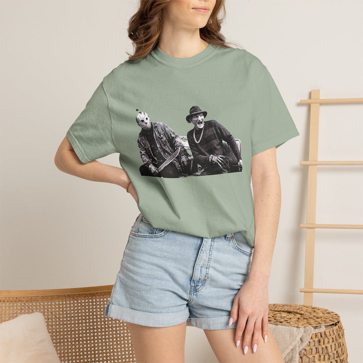 Vintage Horror Duo Graphic T-Shirt