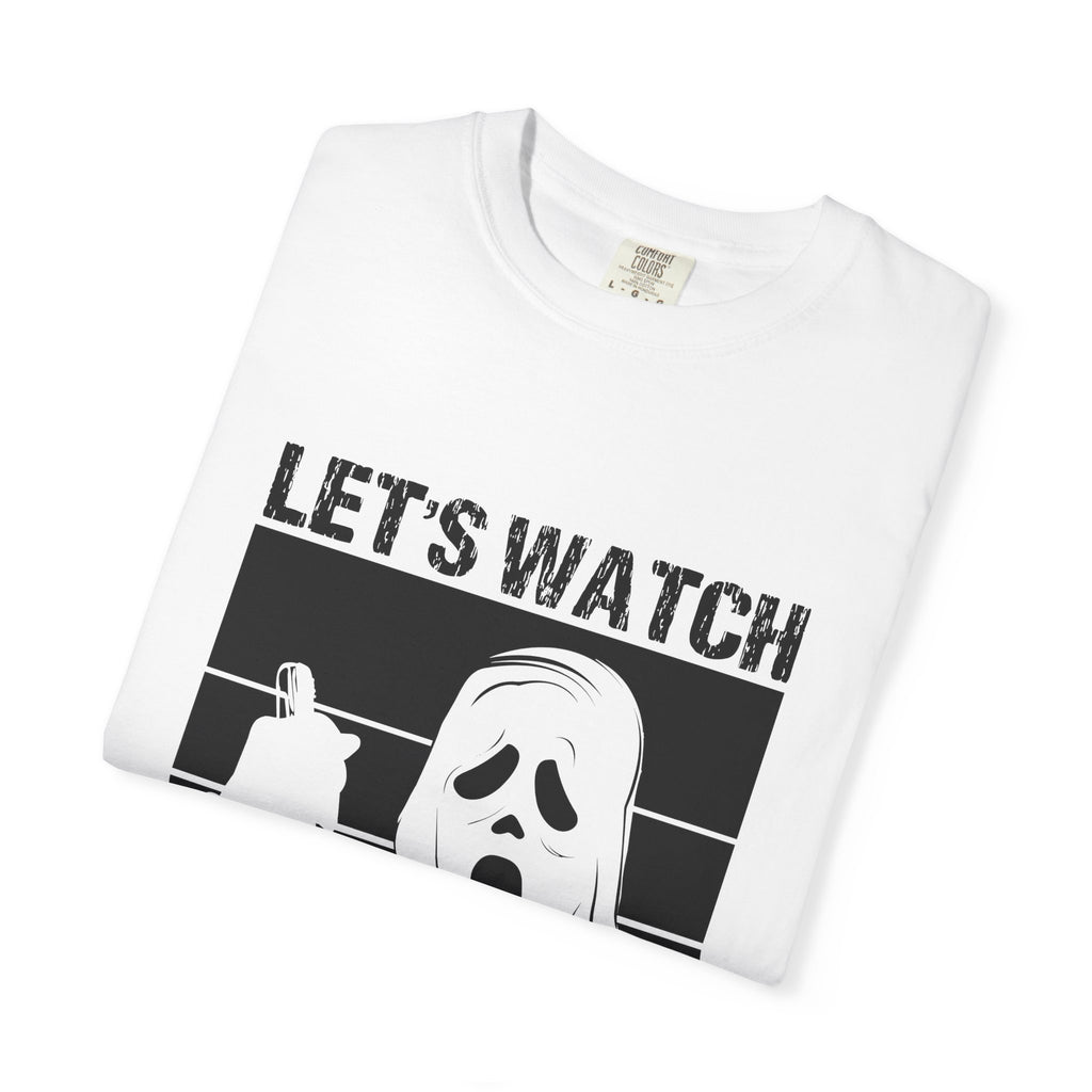Scary Movies Tee — "Let’s Watch Scary Movies" Horror Graphic T-Shirt