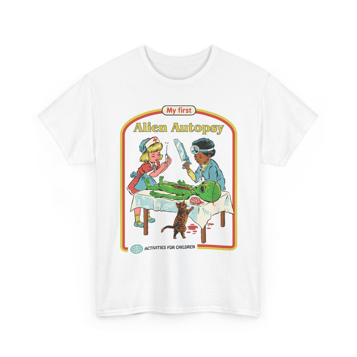 Kids' Novelty Tee — "My First Alien Autopsy" Retro Illustration