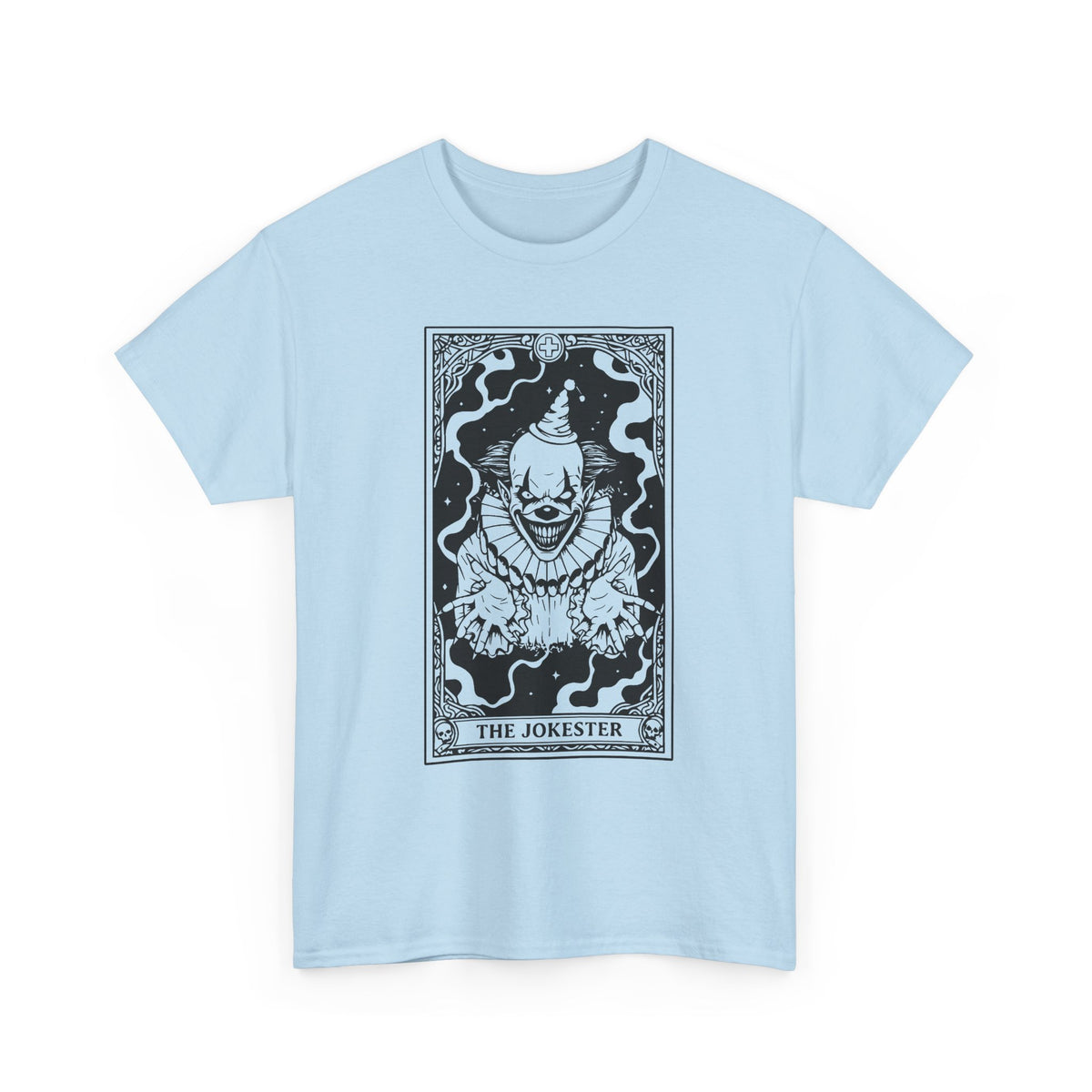 The Jokester Tarot T-Shirt — Gothic Clown Graphic Tee