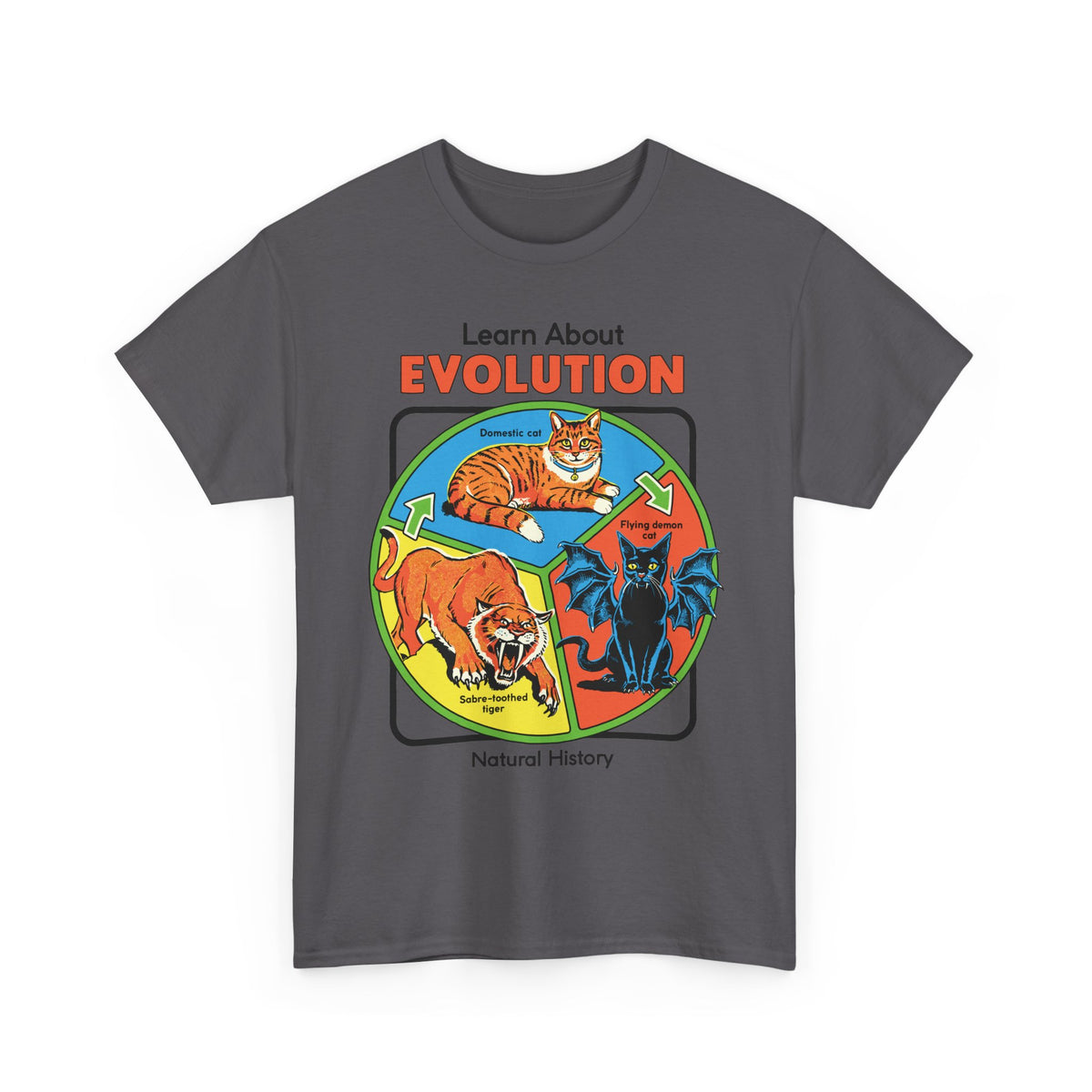 Evolution Natural History T‑Shirt — 'Learn About Evolution' Vintage Science Tee