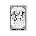 Tarot 'The Devil' Kiss-Cut Sticker — Gothic Occult Laptop Decal