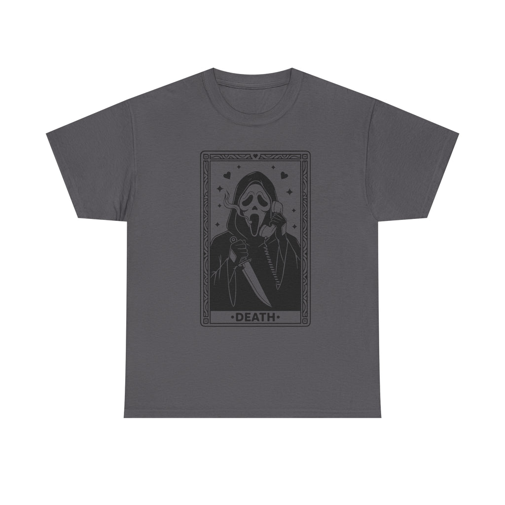 Death Tarot Card Tee — Gothic Skull Reaper Graphic T-Shirt