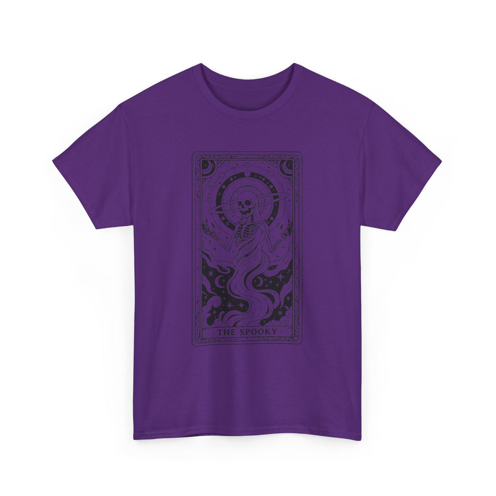 Tarot Skull Flame T‑Shirt — 'The Spooky' Gothic Graphic Tee