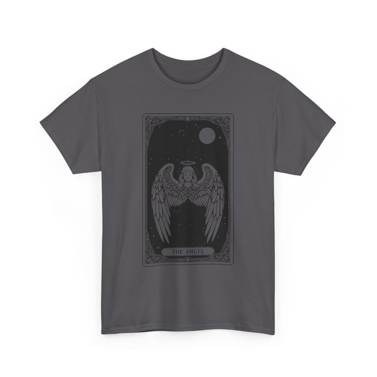 Tarot 'The Angel' Graphic Tee — Gothic Moonlight Angel Shirt