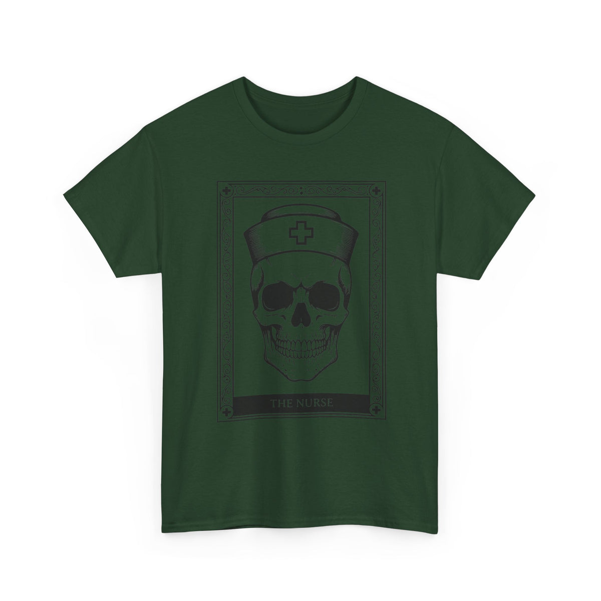 Nurse Skull Graphic Tee — Gothic Medical Skull T‑Shirt
