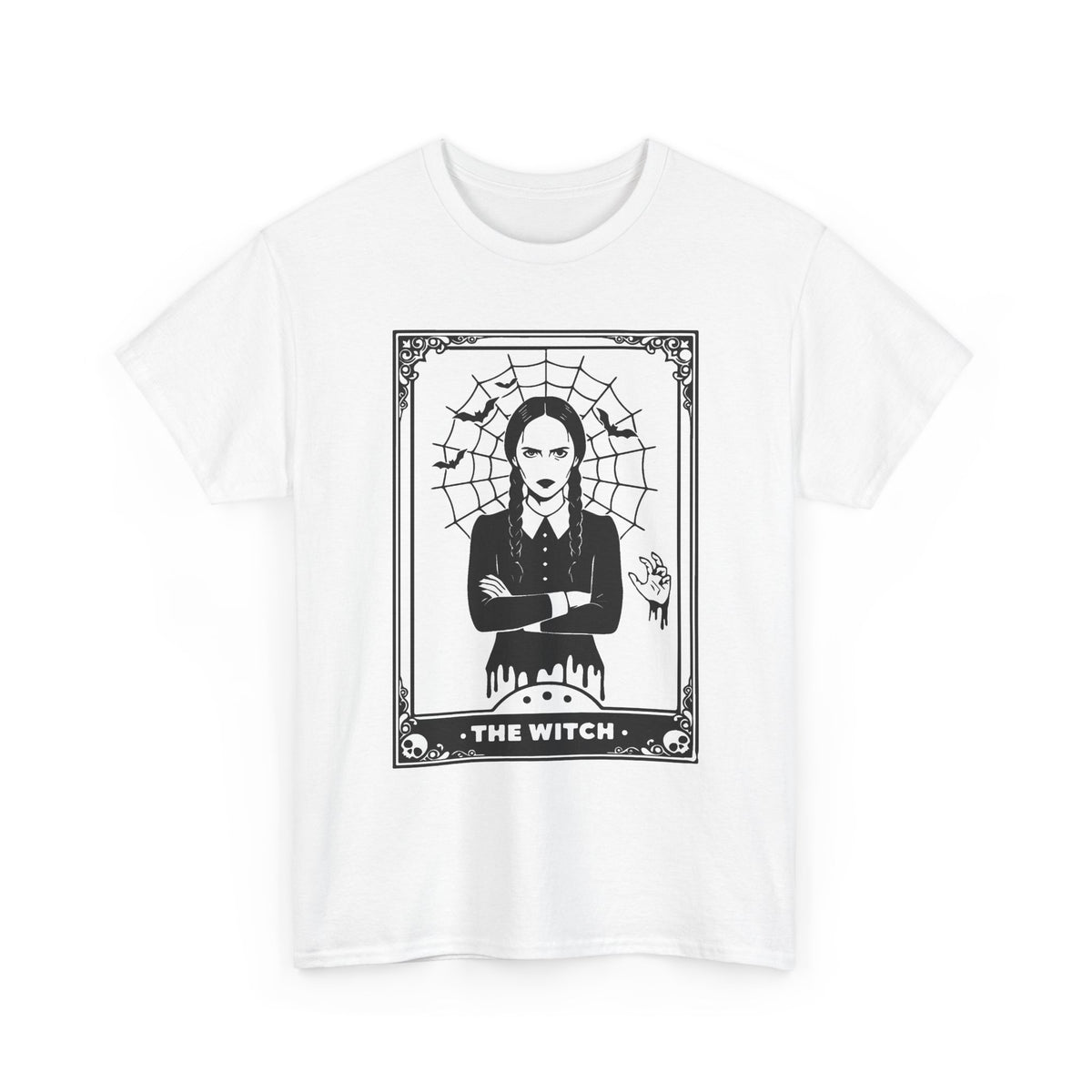 The Witch Graphic Tee - Gothic Tarot-Style Witch T-Shirt