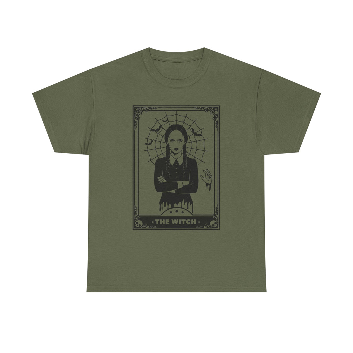The Witch Graphic Tee - Gothic Tarot-Style Witch T-Shirt