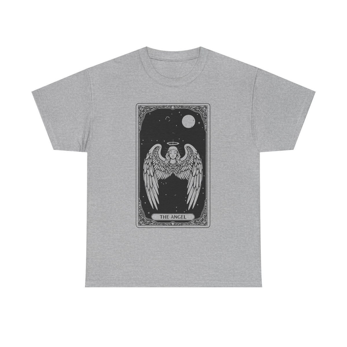 Tarot 'The Angel' Graphic Tee — Gothic Moonlight Angel Shirt