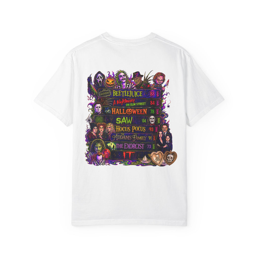 Halloween Horror Movie Poster T-Shirt — Beetlejuice, The Exorcist & Classic Slasher Icons