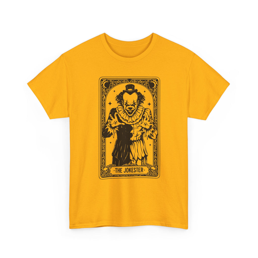 The Jokester Tarot Tee — Vintage Black & White Clown Graphic T‑Shirt