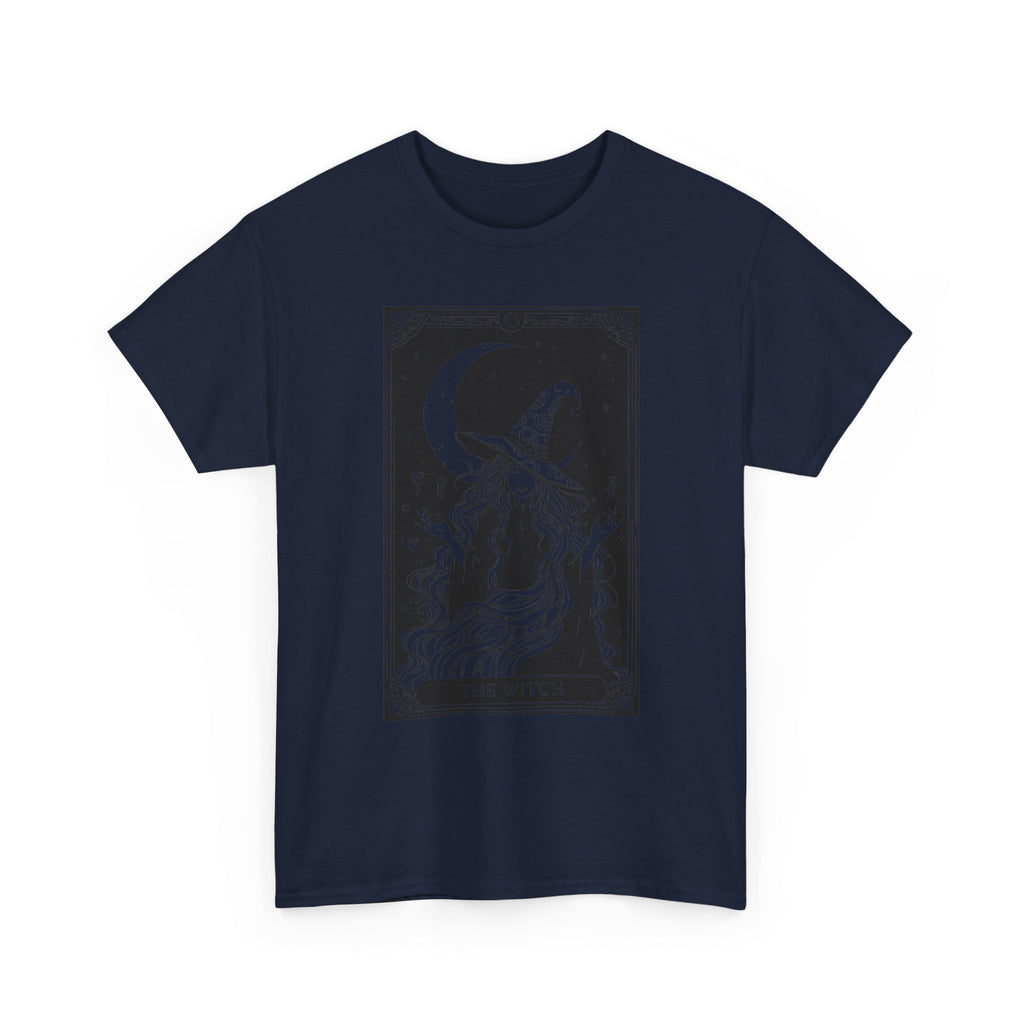 Witch & Moon T-Shirt — Mystical Tarot Art Graphic Tee