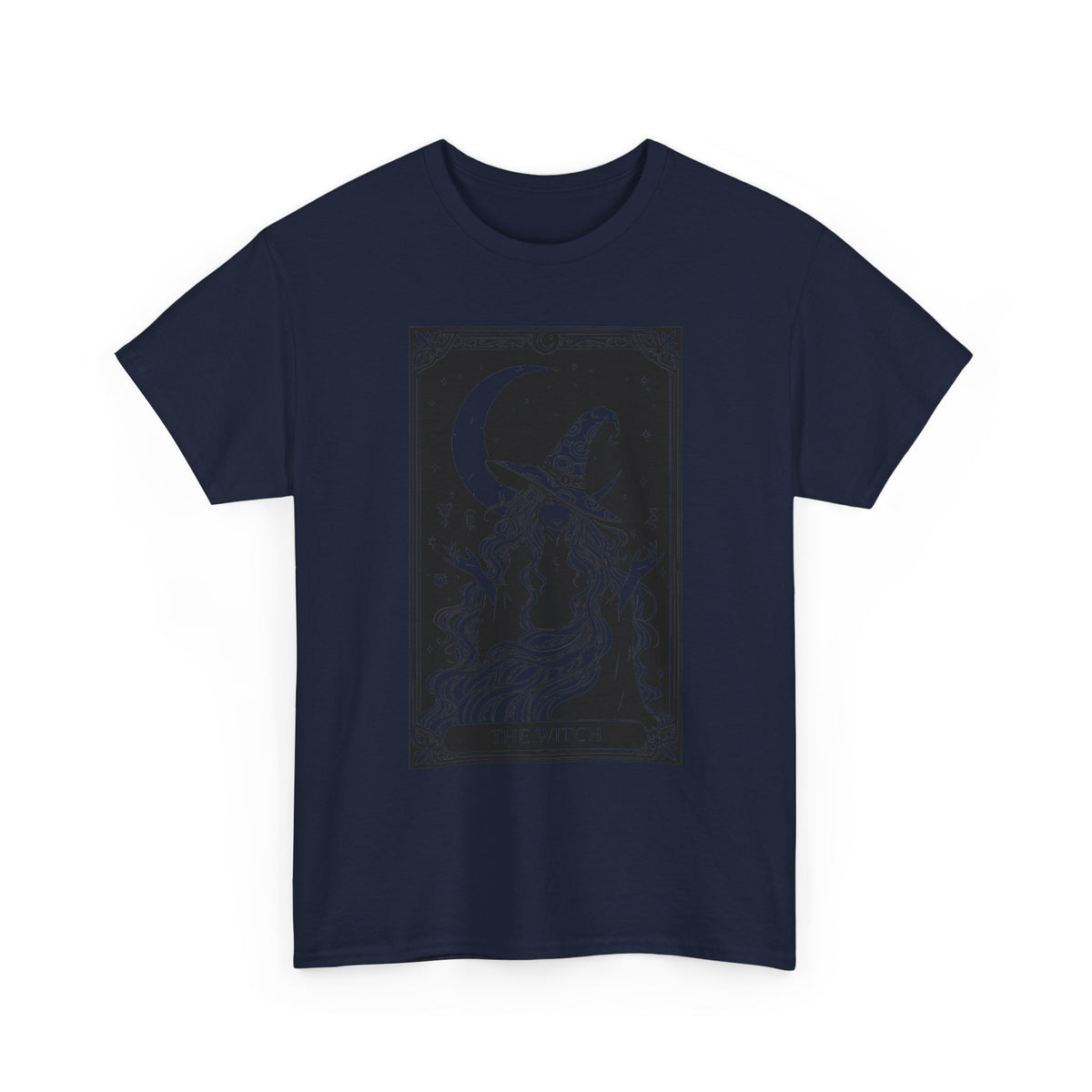 Witch & Moon T-Shirt — Mystical Tarot Art Graphic Tee