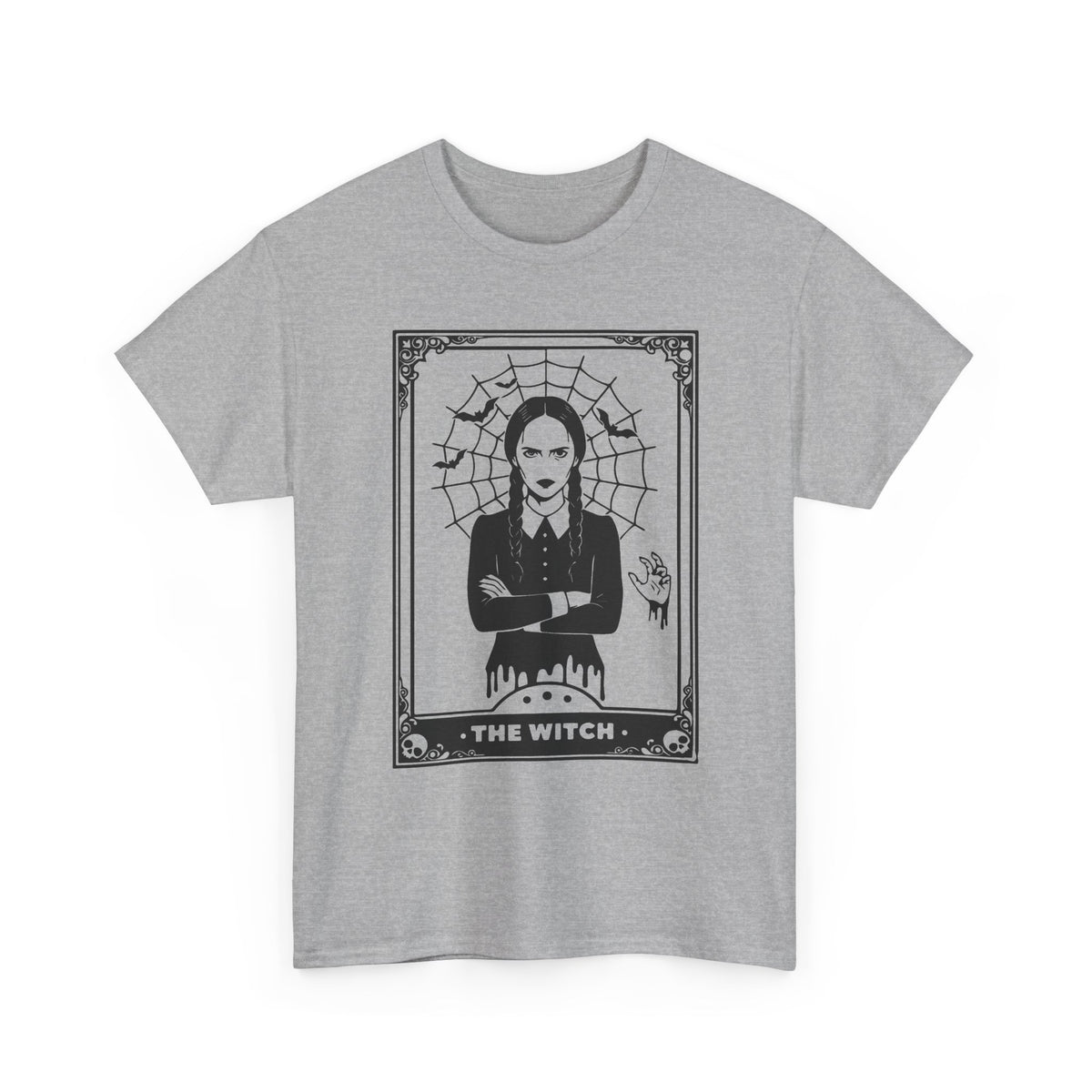 The Witch Graphic Tee - Gothic Tarot-Style Witch T-Shirt