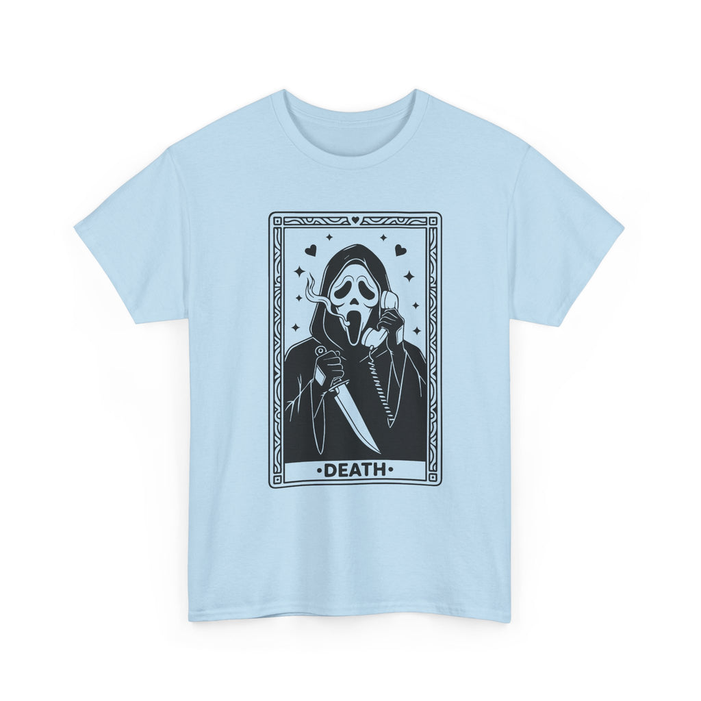 Death Tarot Card Tee — Gothic Skull Reaper Graphic T-Shirt