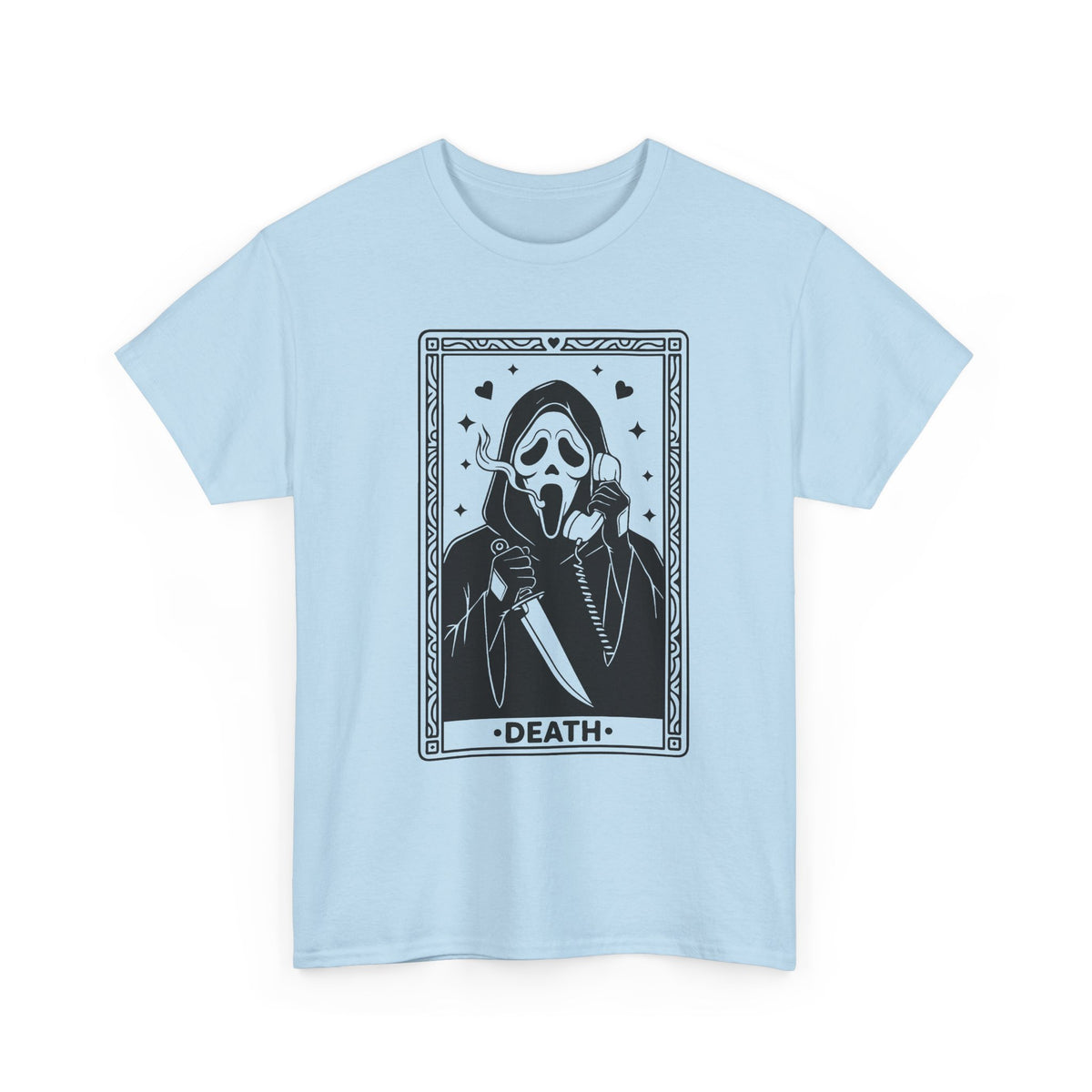 Death Tarot Card Tee — Gothic Skull Reaper Graphic T-Shirt