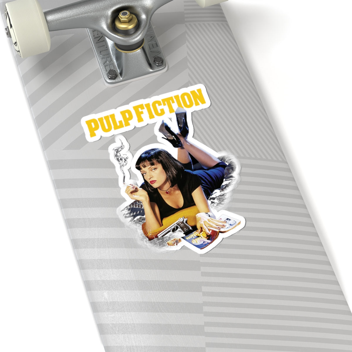 Pulp Fiction Mia Wallace Kiss-Cut Sticker — Retro Movie Poster Decal