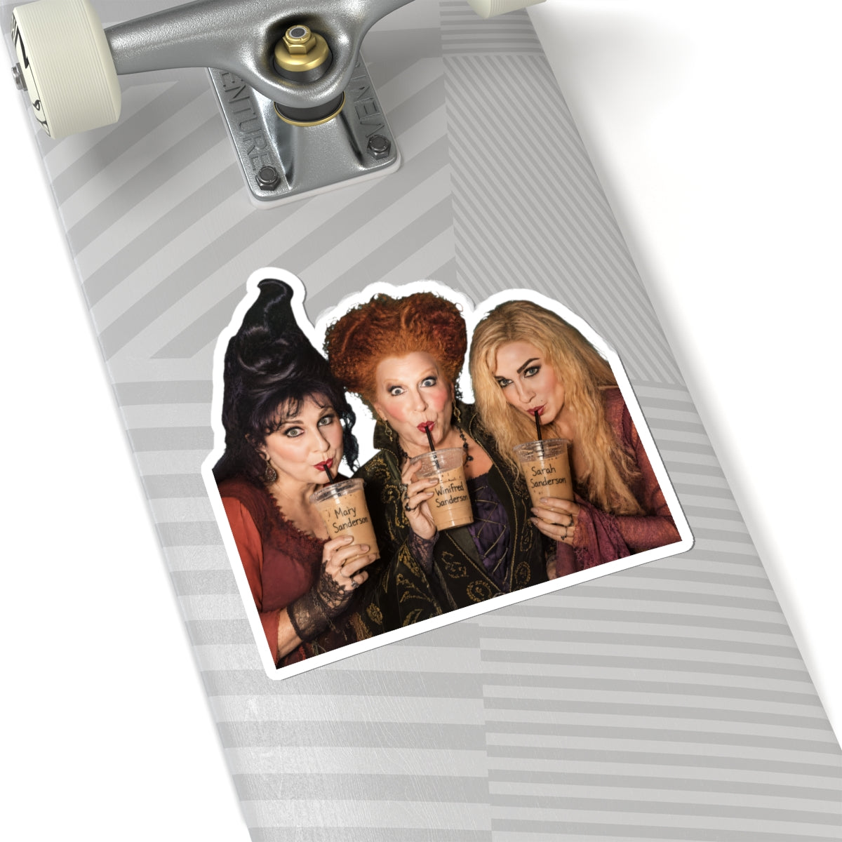 Halloween Witch Trio Sticker — Funny Movie Character Kiss-Cut Laptop Decal