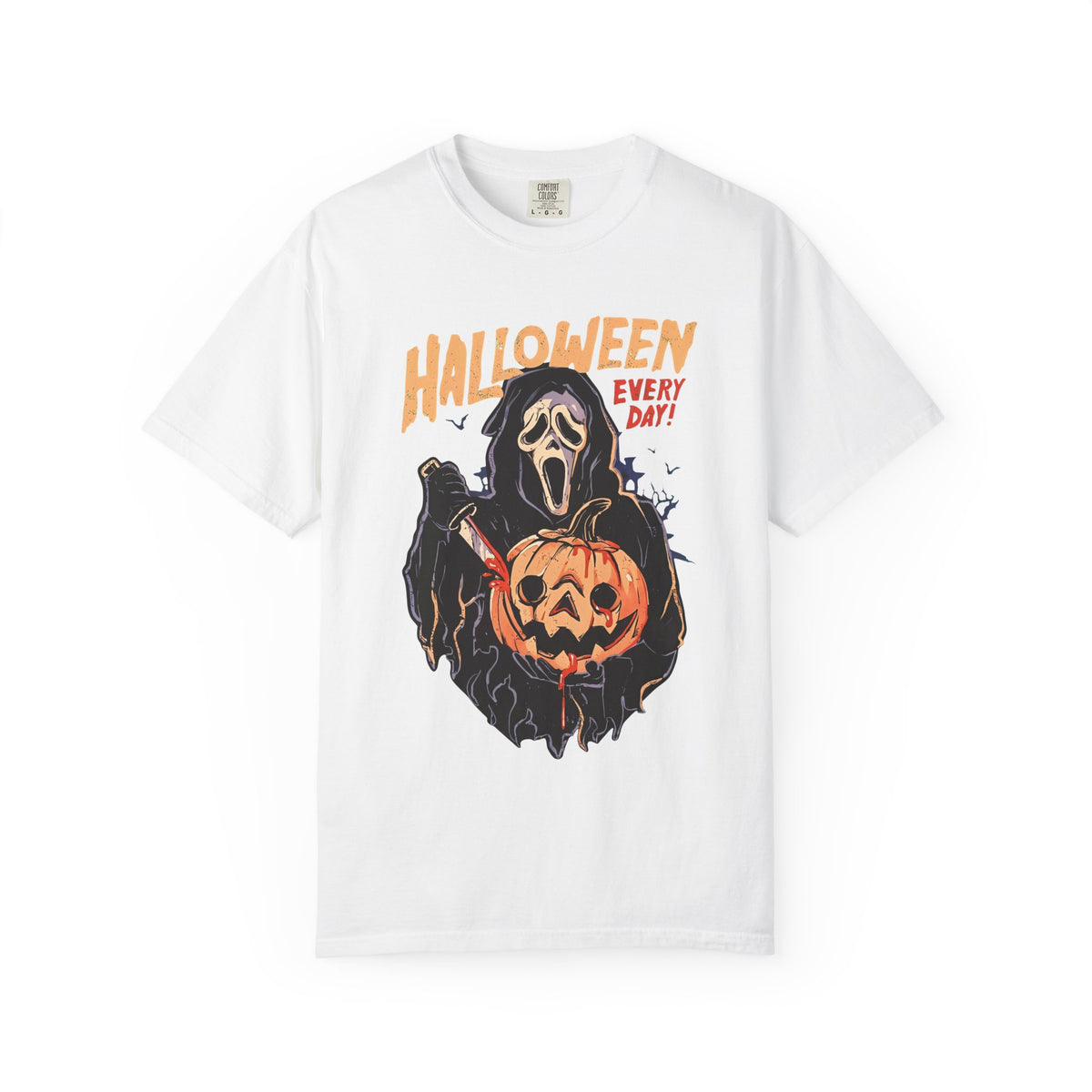 Halloween Every Day T-Shirt — Scream Mask & Jack-o'-Lantern Graphic