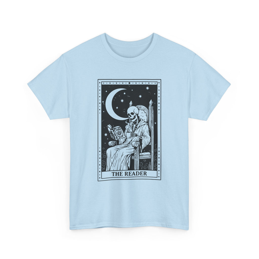 Tarot 'The Reader' Graphic Tee — Moonlit Occult Reading T-Shirt