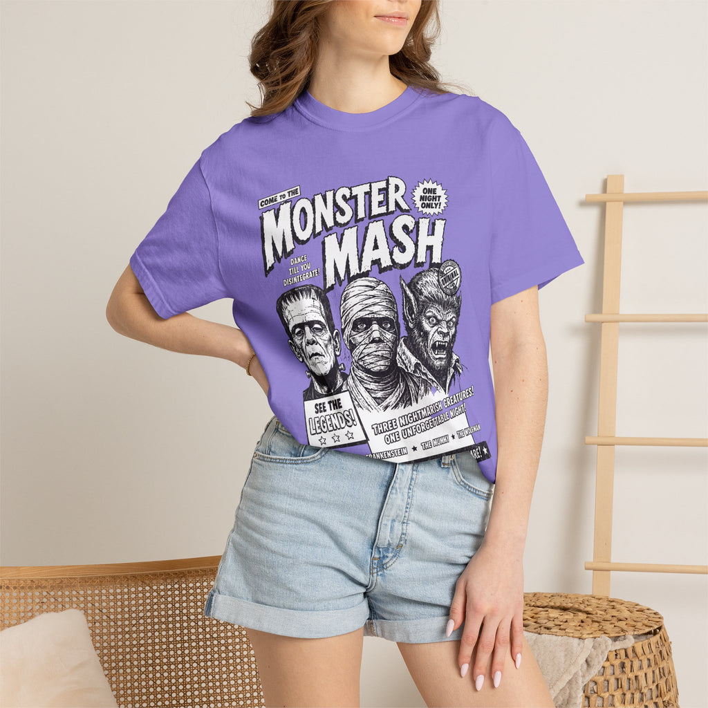 Monster Mash Vintage Horror T-Shirt — Retro Frankenstein Wolfman Mummy Concert Poster