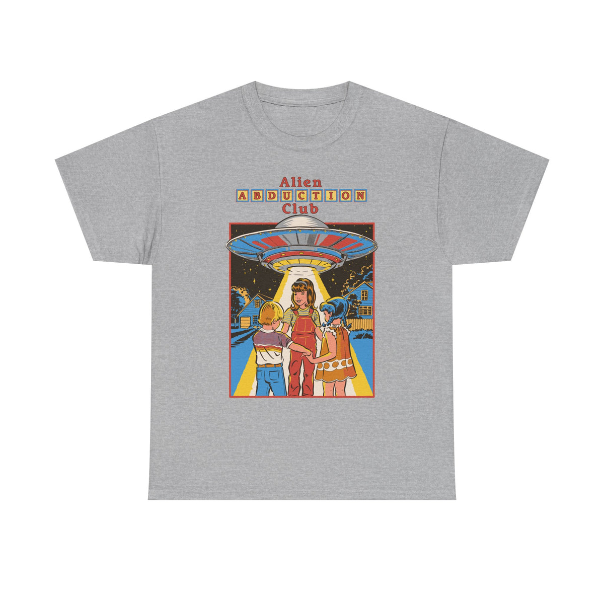 Alien Abduction Club Graphic Tee — Retro UFO Sci‑Fi T-Shirt