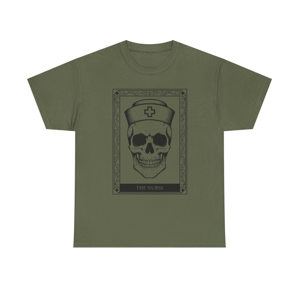 Nurse Skull Graphic Tee — Gothic Medical Skull T‑Shirt