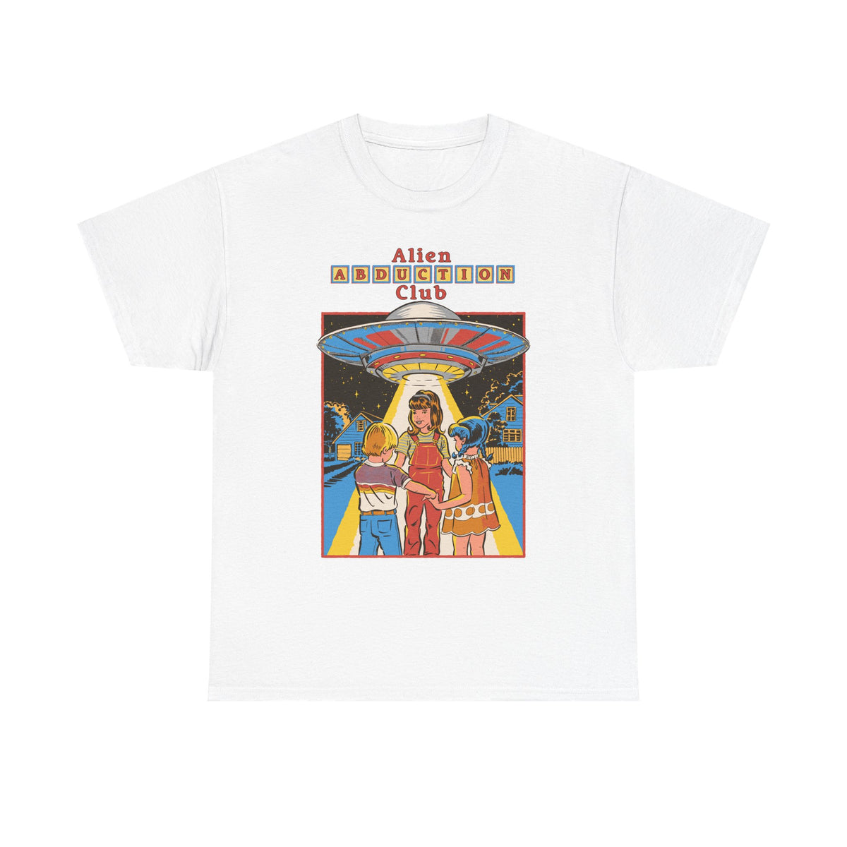 Alien Abduction Club Graphic Tee — Retro UFO Sci‑Fi T-Shirt