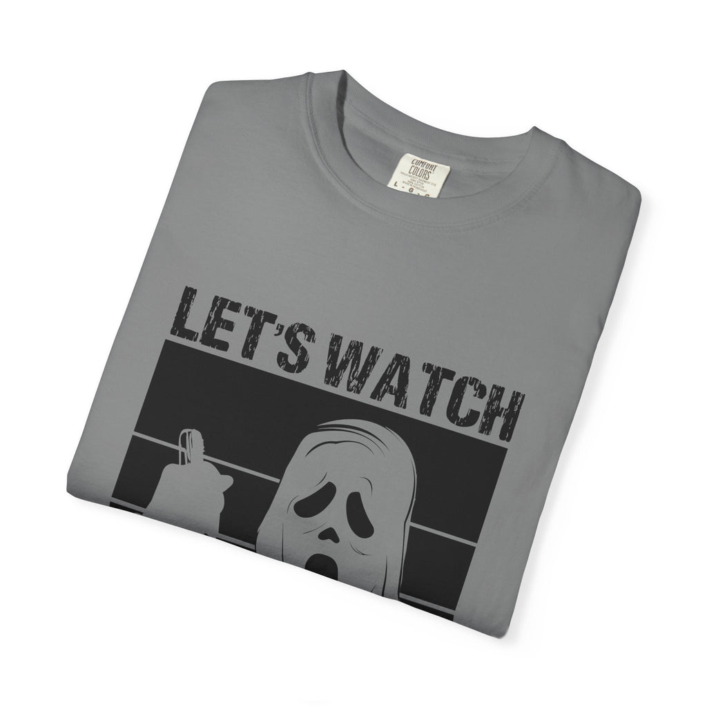 Scary Movies Tee — "Let’s Watch Scary Movies" Horror Graphic T-Shirt