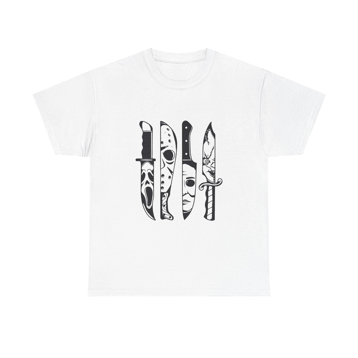 Knife Silhouette Tee — Black Blade Graphic T‑Shirt