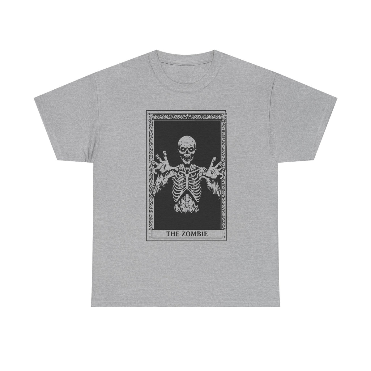 Zombie Tarot T‑Shirt — 'The Zombie' Skeletal Tarot Card Tee