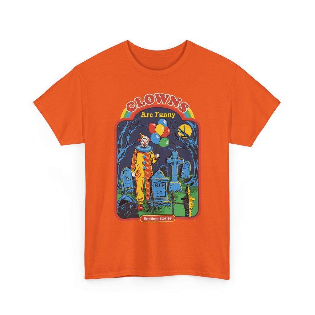 Creepy Clown Graveyard T-Shirt — "Clowns Are Funny" Halloween Tee
