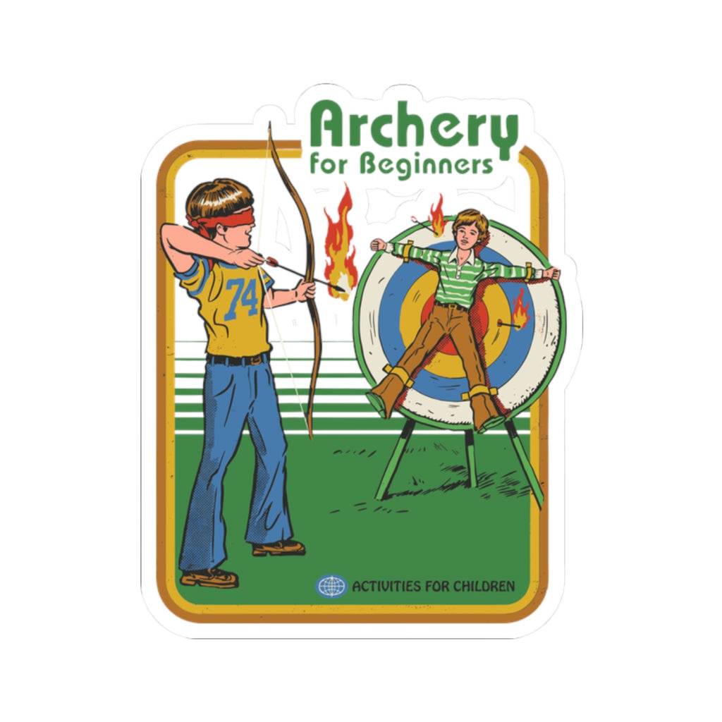 Archery for Beginners Sticker — Retro Kids Sports Kiss-Cut Sticker