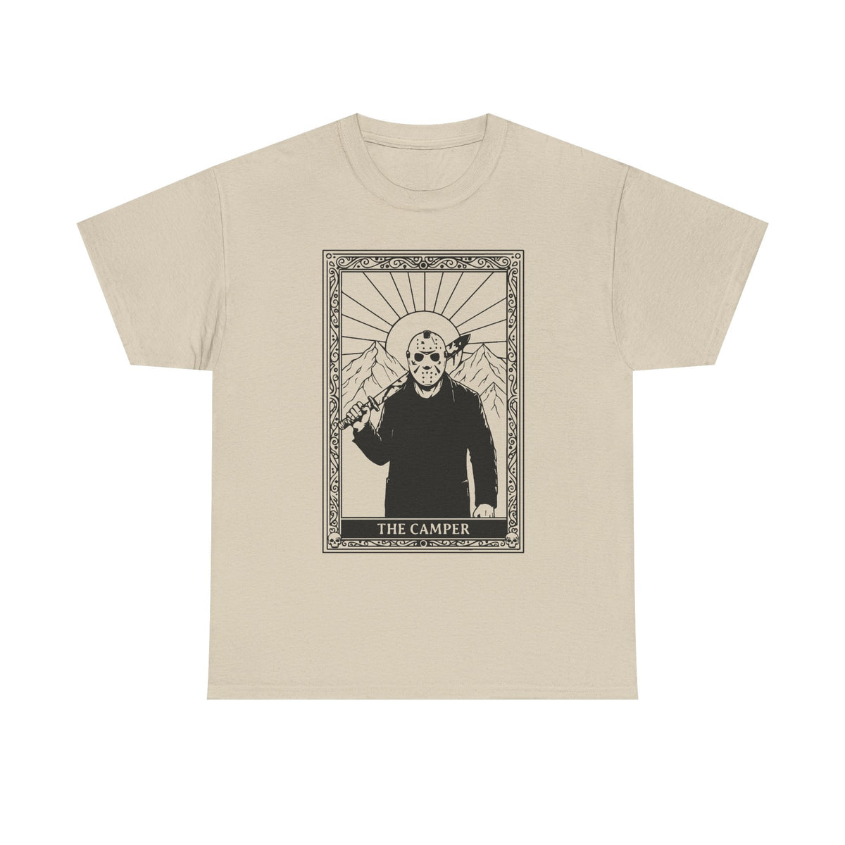 Skull Saint Graphic Tee — Mountain Tarot Illustration