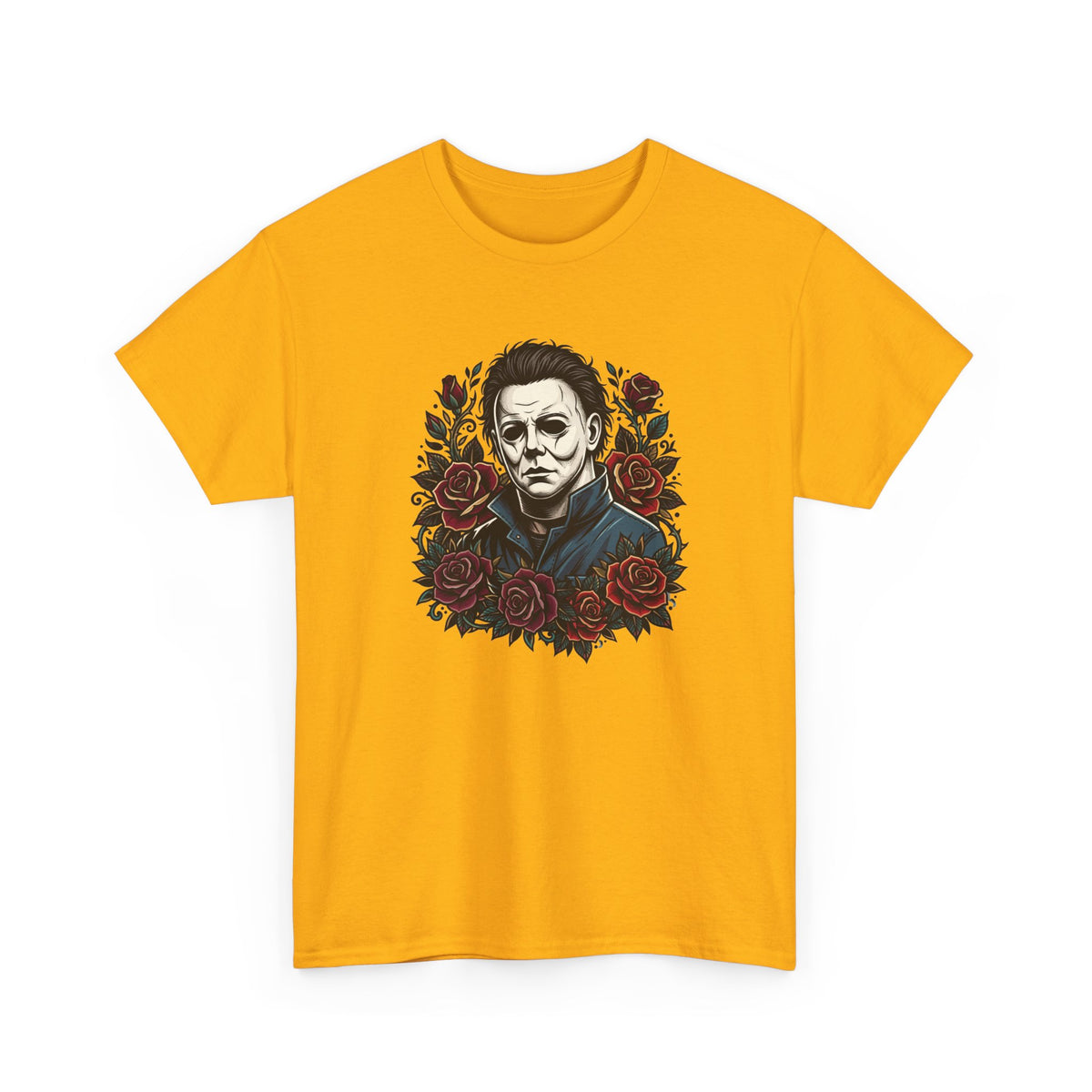 Horror Mask & Roses T‑Shirt