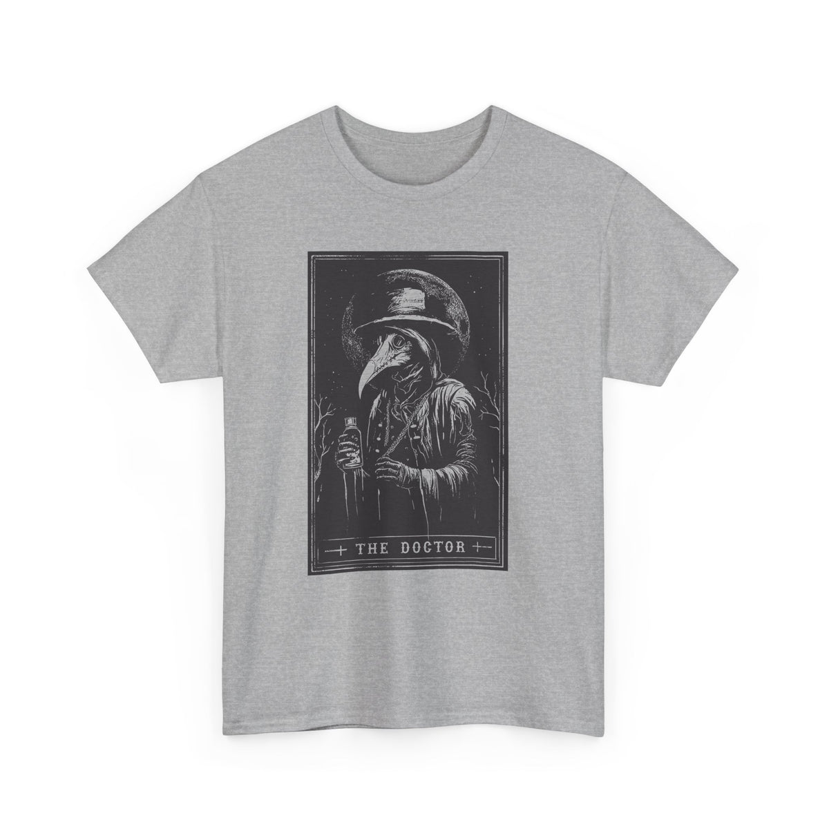 Graphic Tee — 'The Doctor' Plague Doctor Illustration T-Shirt