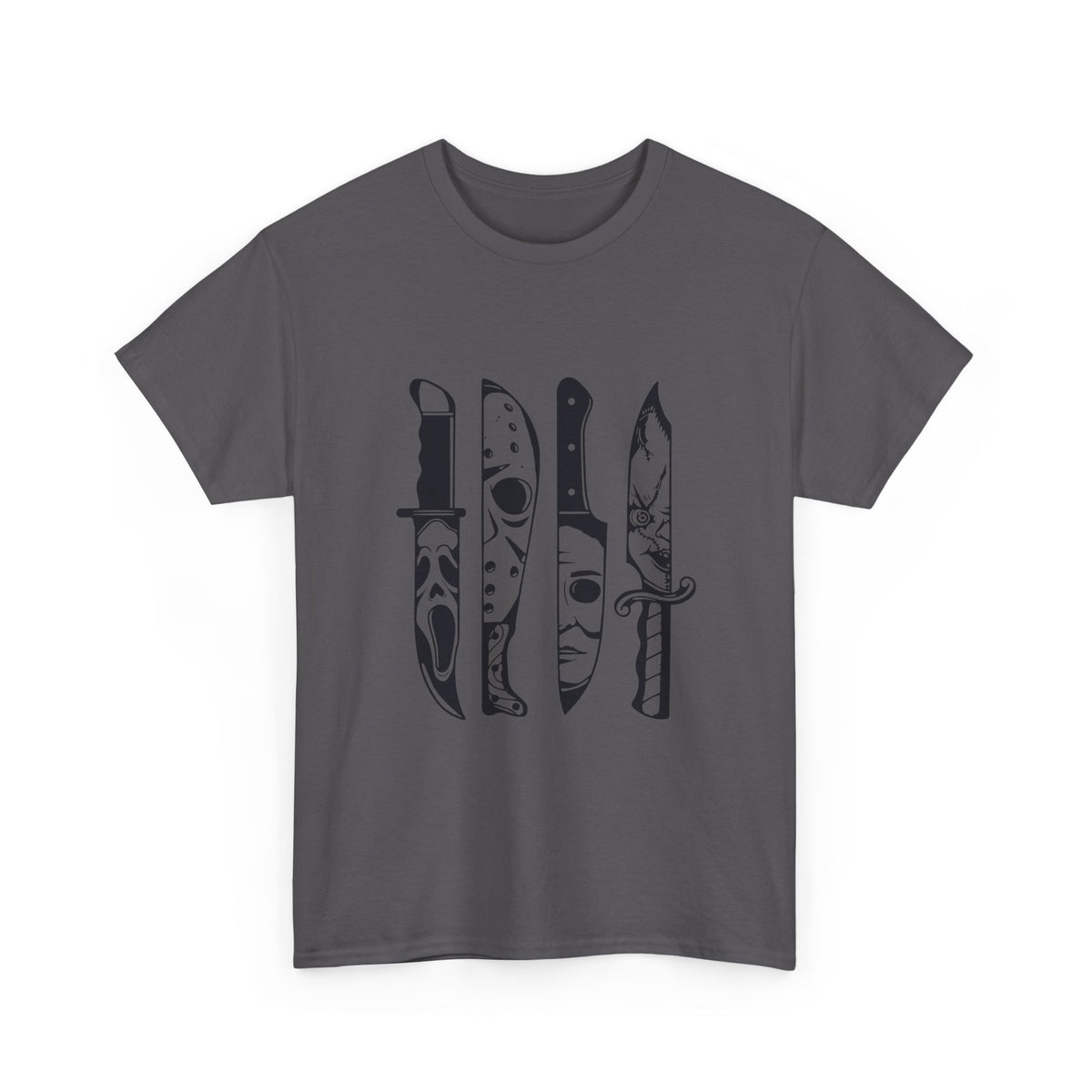 Knife Silhouette Tee — Black Blade Graphic T‑Shirt