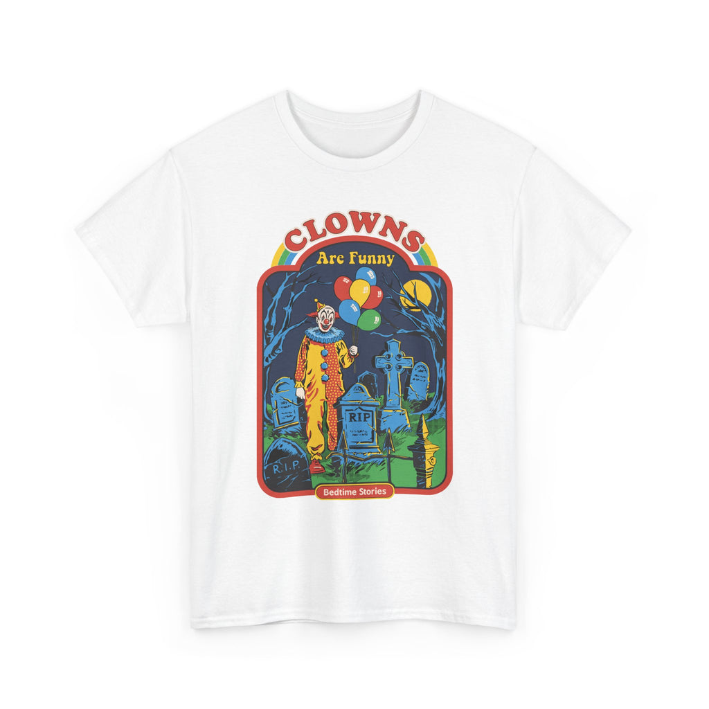 Creepy Clown Graveyard T-Shirt — "Clowns Are Funny" Halloween Tee