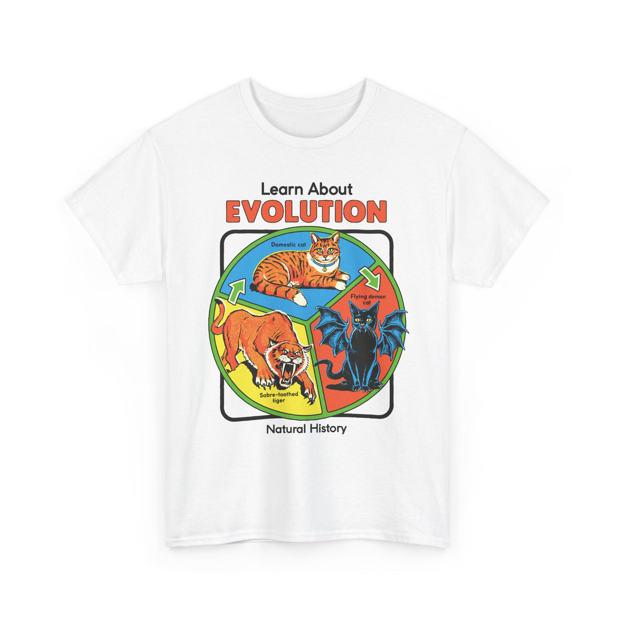 Evolution Natural History T‑Shirt — 'Learn About Evolution' Vintage Science Tee