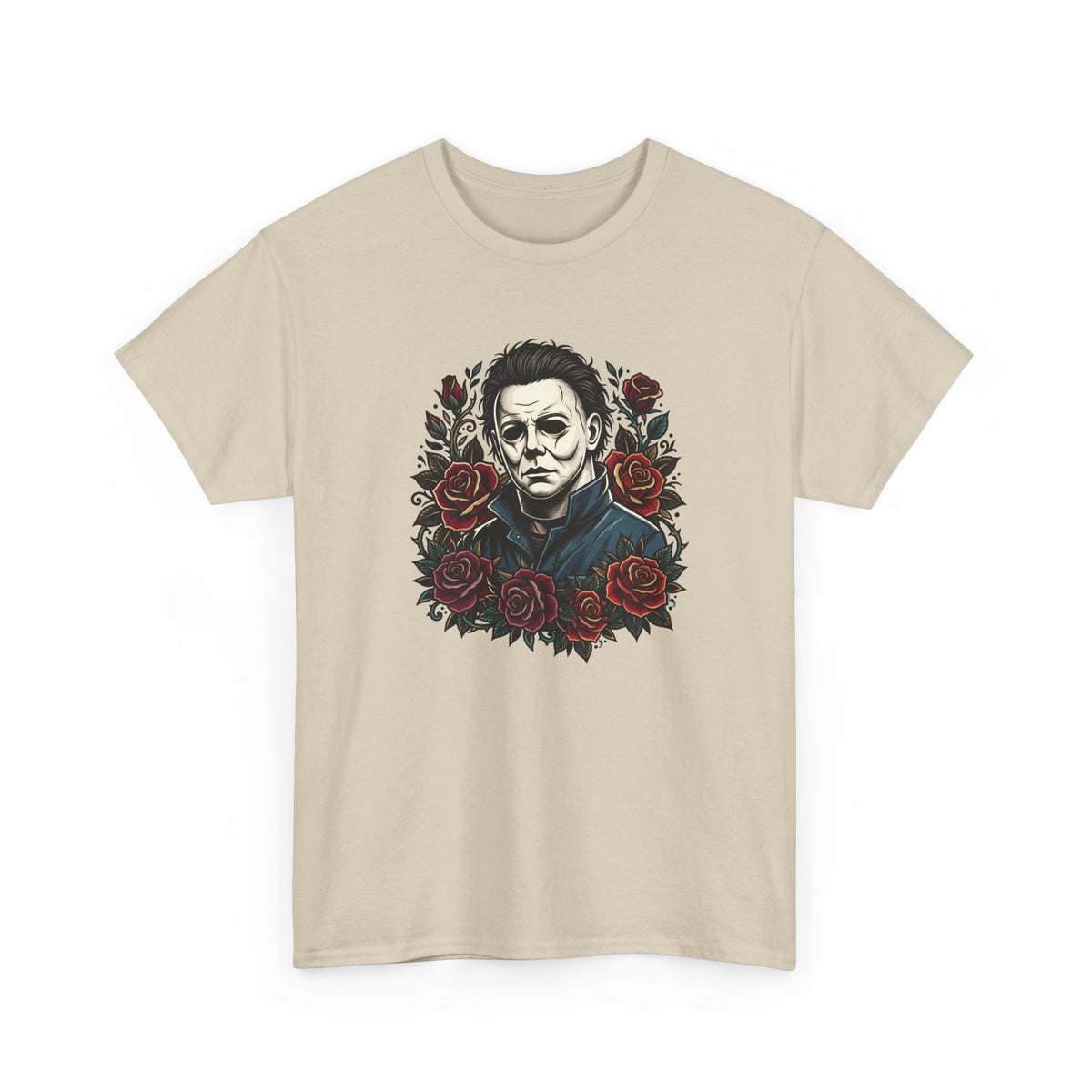 Horror Mask & Roses T‑Shirt