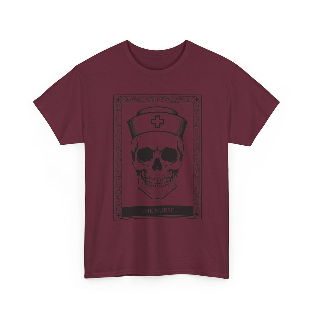 Nurse Skull Graphic Tee — Gothic Medical Skull T‑Shirt