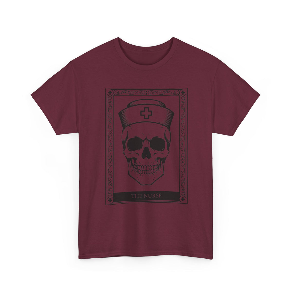 Nurse Skull Graphic Tee — Gothic Medical Skull T‑Shirt