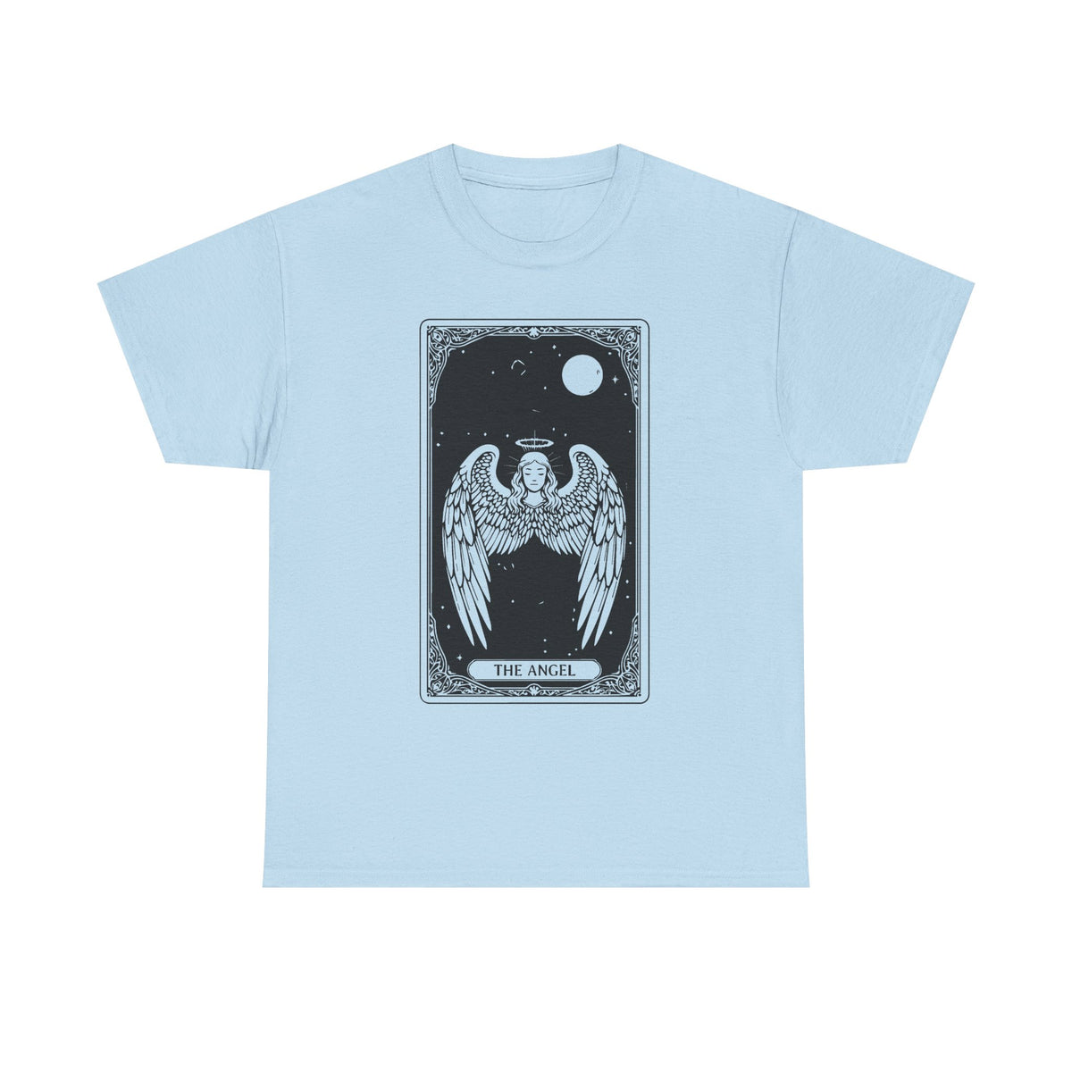 Tarot 'The Angel' Graphic Tee — Gothic Moonlight Angel Shirt