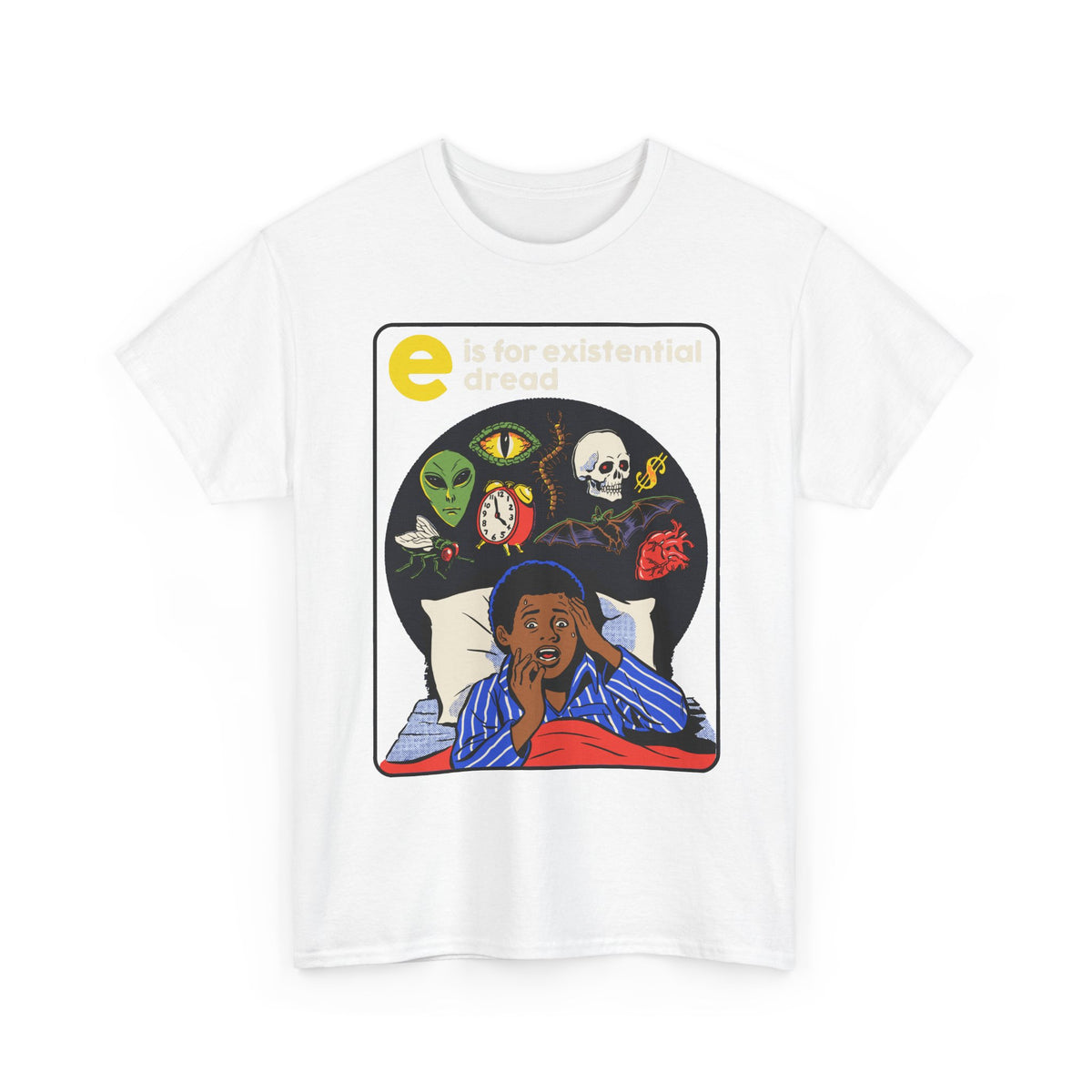 Nightmare Dreams Graphic Tee — Retro Horror Sleep Illustration