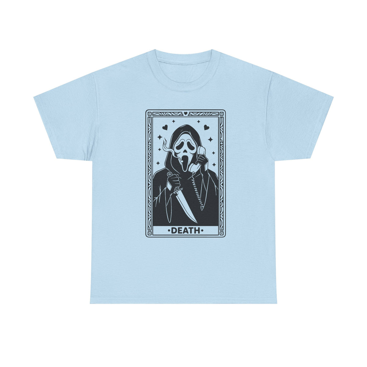 Death Tarot Card Tee — Gothic Skull Reaper Graphic T-Shirt