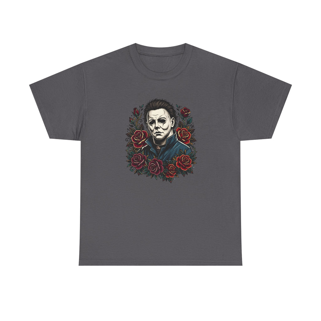 Horror Mask & Roses T‑Shirt