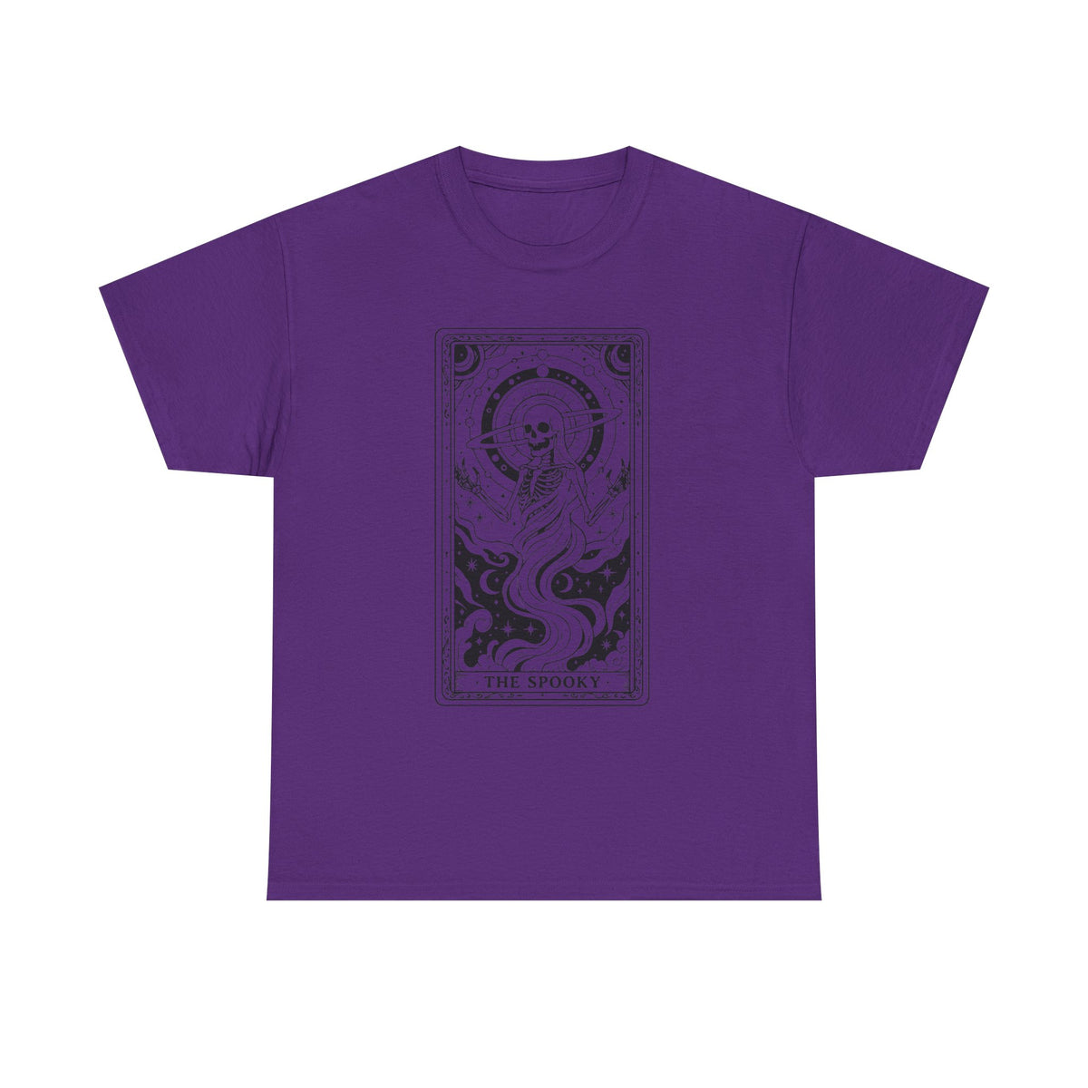 Tarot Skull Flame T‑Shirt — 'The Spooky' Gothic Graphic Tee