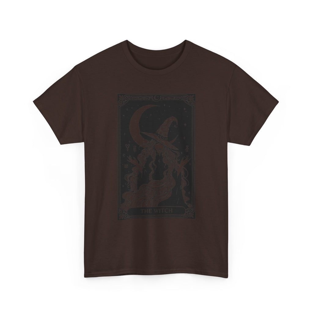 Witch & Moon T-Shirt — Mystical Tarot Art Graphic Tee