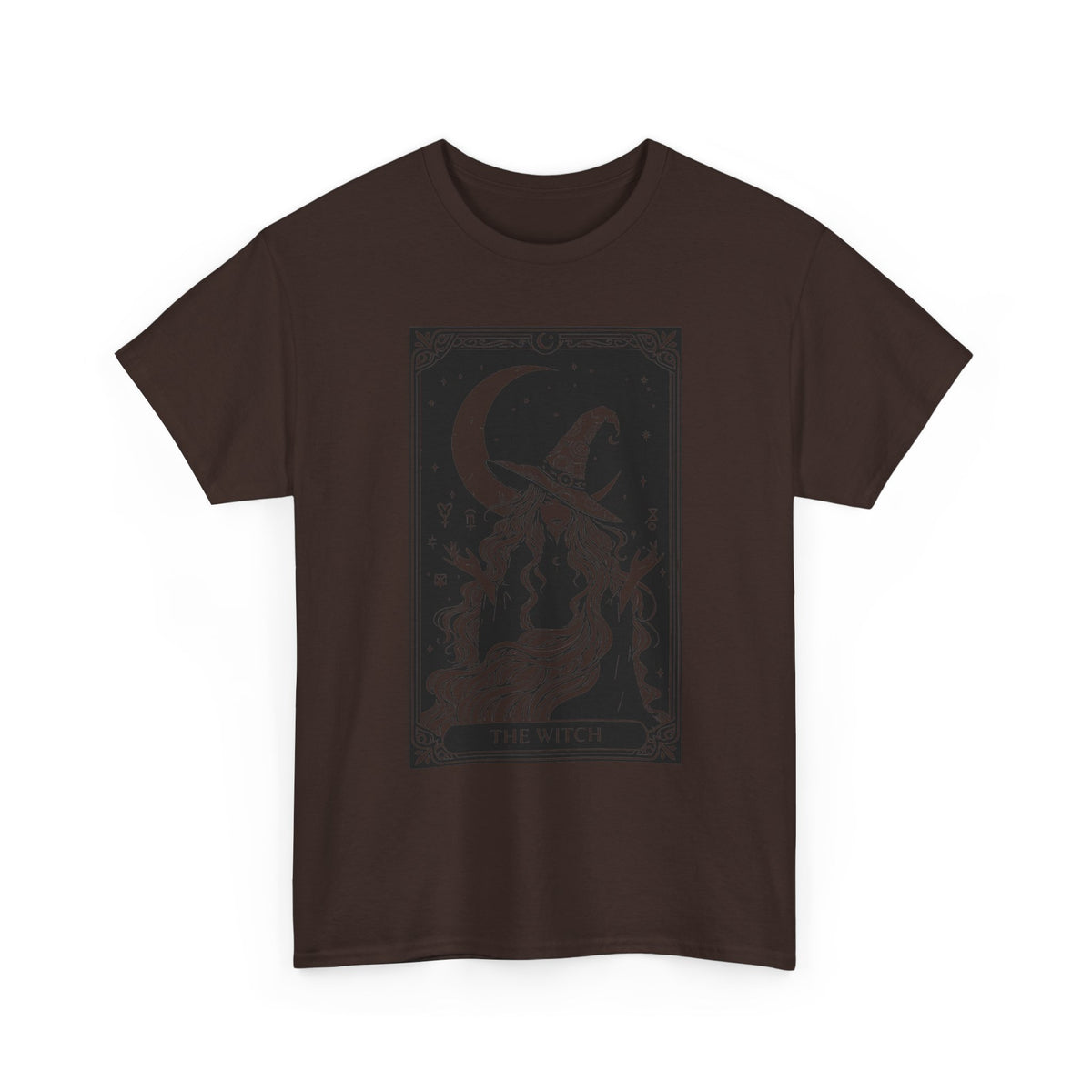 Witch & Moon T-Shirt — Mystical Tarot Art Graphic Tee